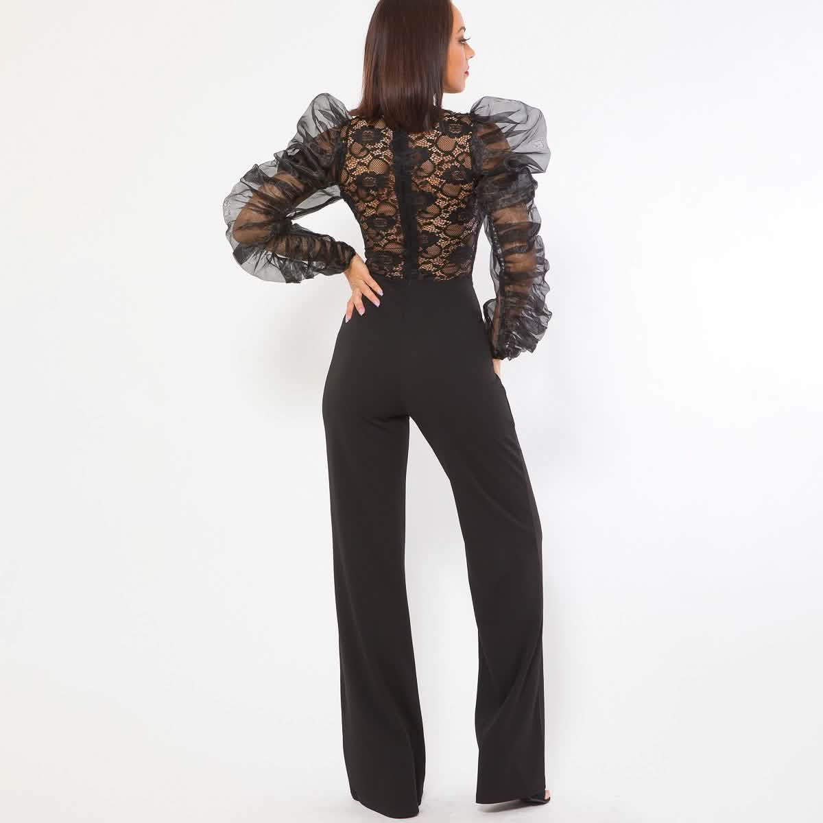 Lace Combined Fashion Jumpsuit