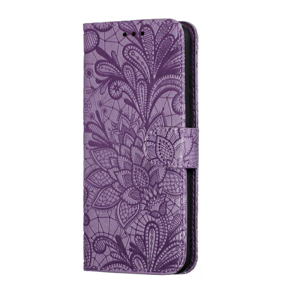Lace Flower Leather Wallet Case For Xiaomi Redmi Note 11 10 Pro 7 6 8 8t Redmi 10c 10a A1 9t 7a 8a 9c 9a Case Mi A3 A2 Lite 9 Phone Case Premium Pu Leather Flip Cover With Card Holder Feature Protective Cover