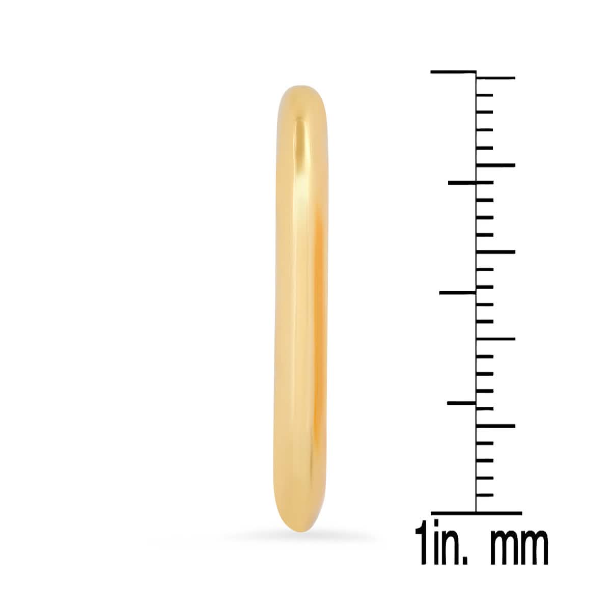 Ladies C Shape Tube Hoop Earrings