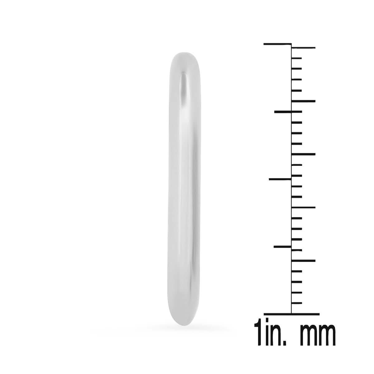 Ladies C Shape Tube Hoop Earrings