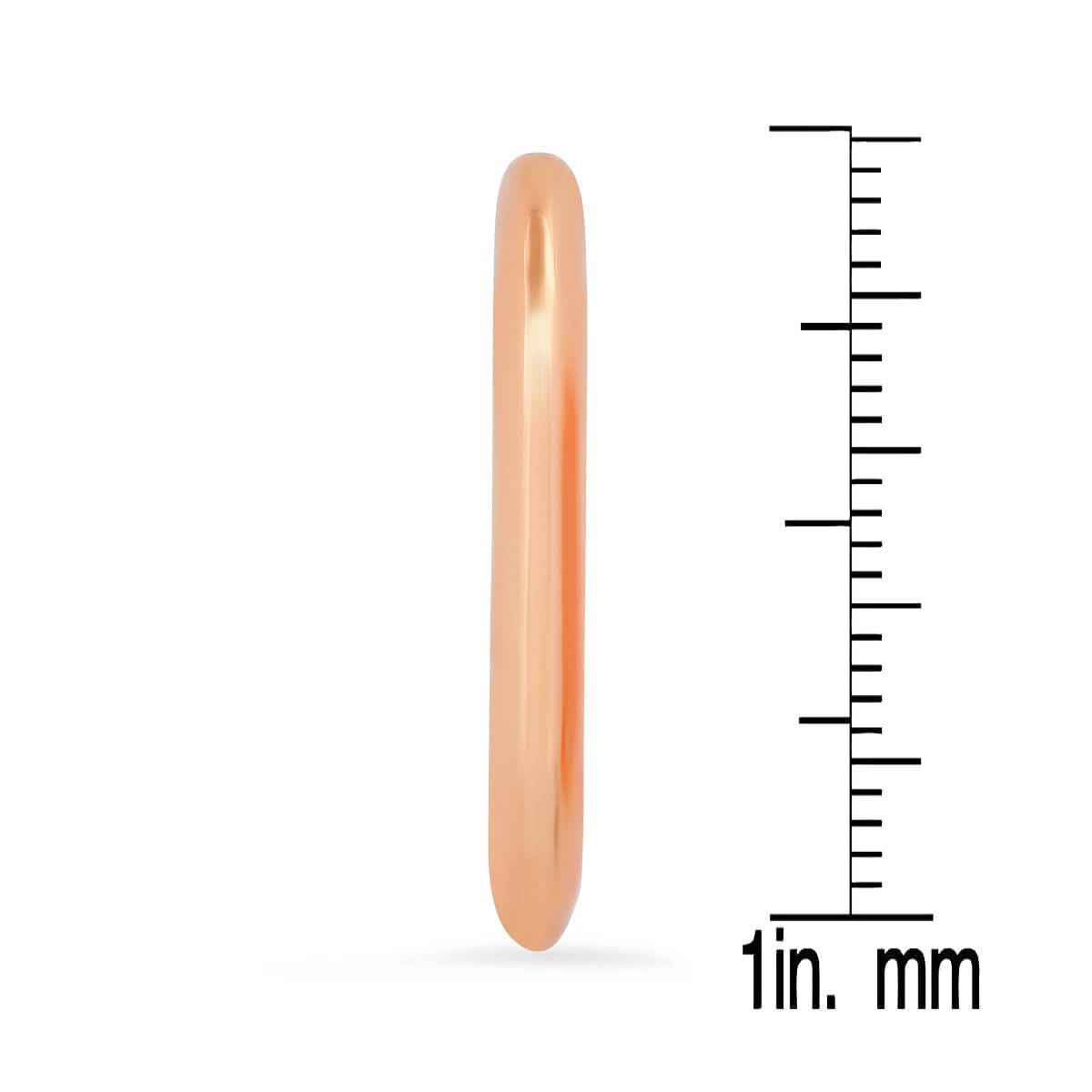 Ladies C Shape Tube Hoop Earrings