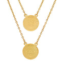 Ladies St. Benedict Double Circle Laser Engraved Scapular Religious Necklace