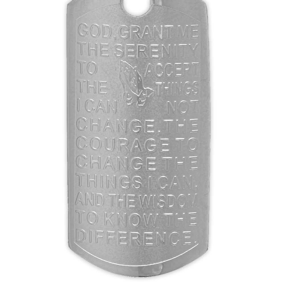 Ladies Stainless Steel Serenity Prayer Pendant