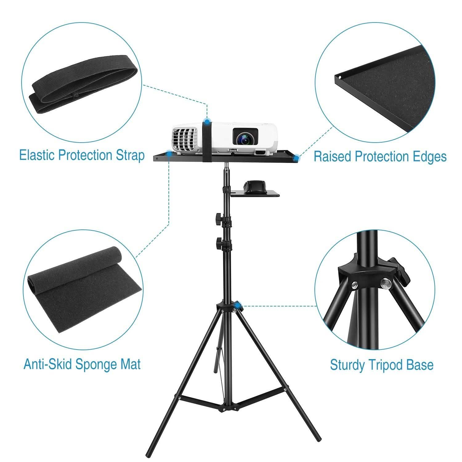 Laptop Projector Tripod Stand Adjustable Height