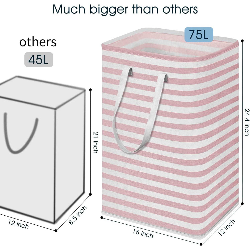 Large Foldable Tall Laundry Basket Storage Basket