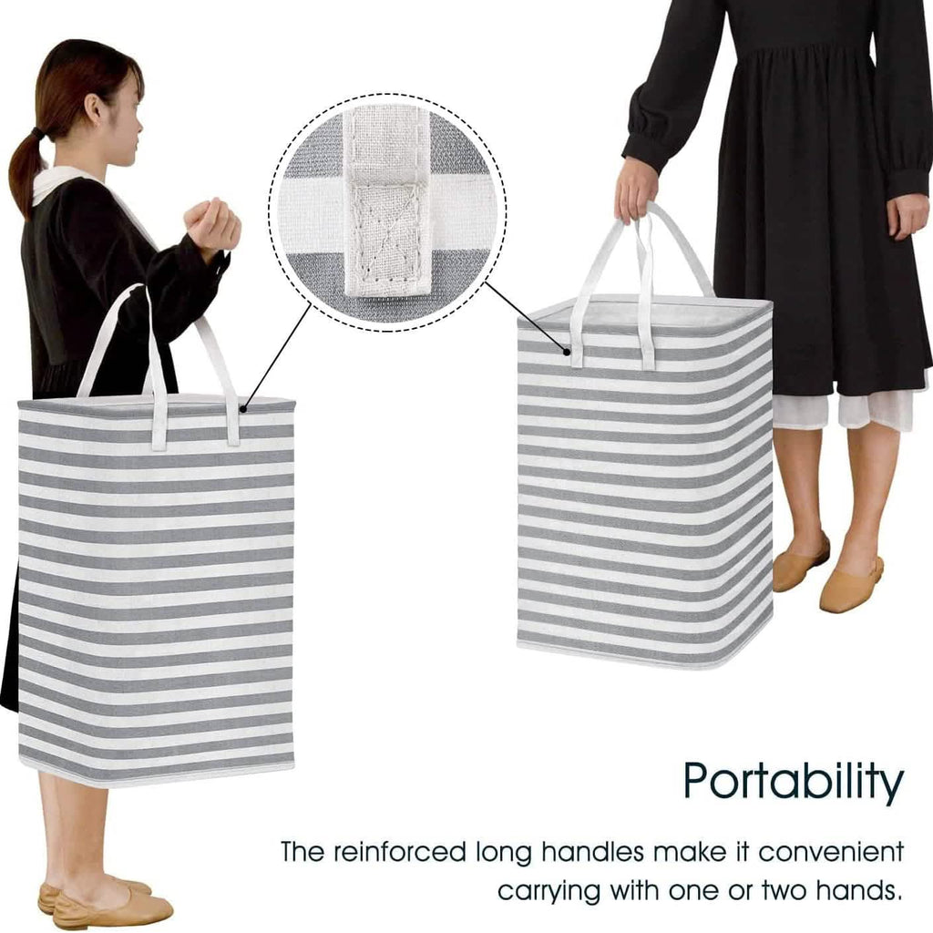 Large Foldable Tall Laundry Basket Storage Basket