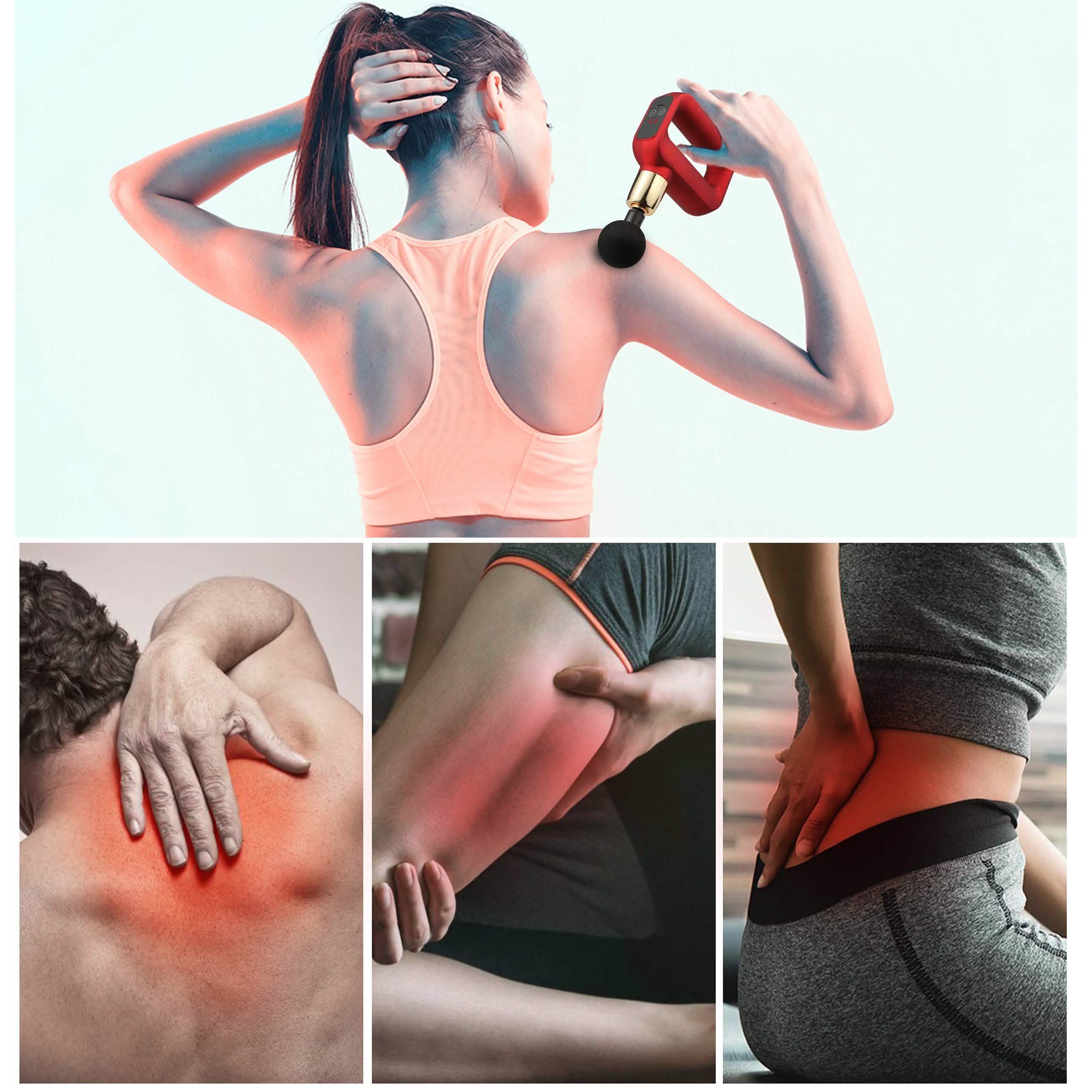 LAX Deluxe Handheld Deep Tissue Percussion Muscle Massager for Fitness