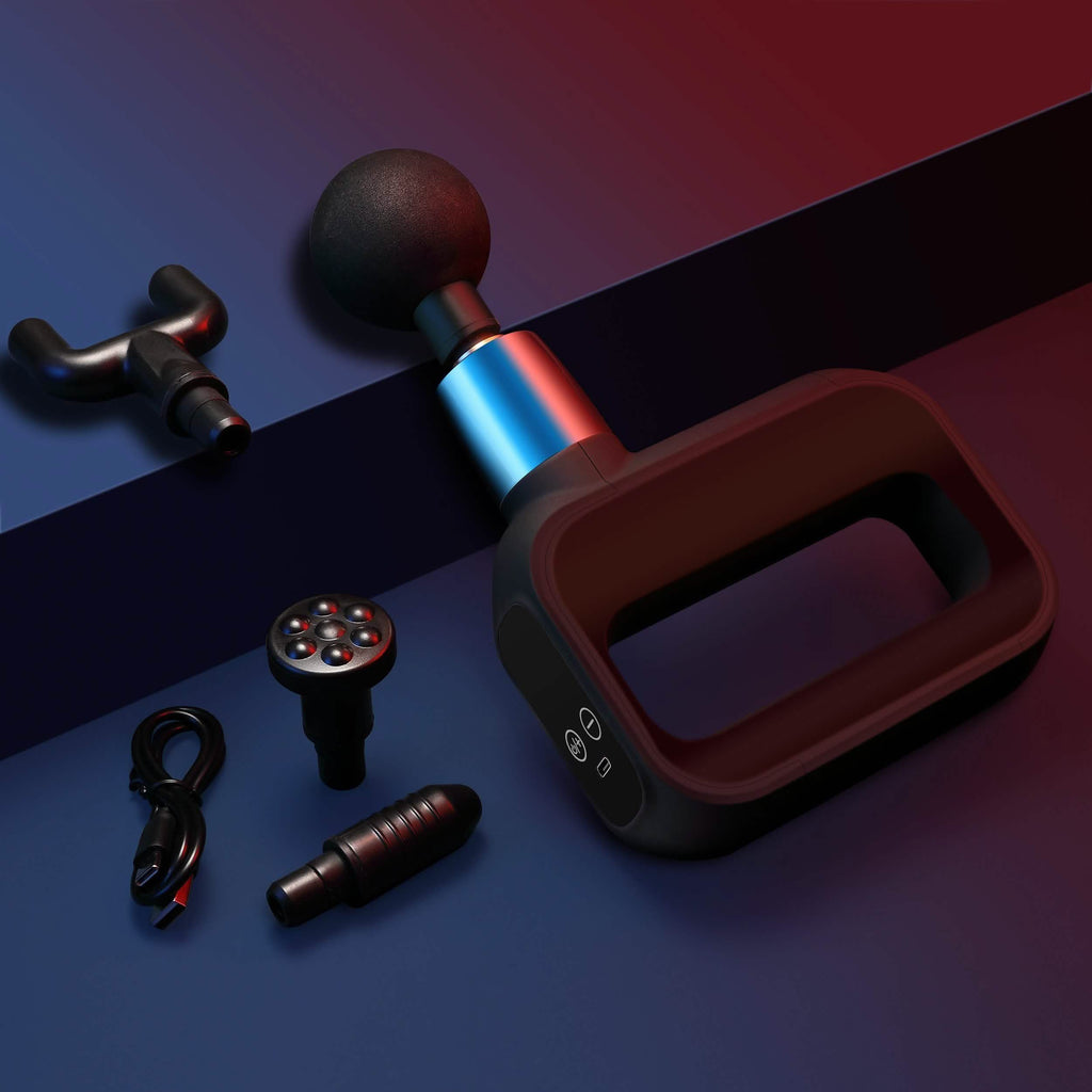 LAX Deluxe Handheld Deep Tissue Percussion Muscle Massager for Fitness