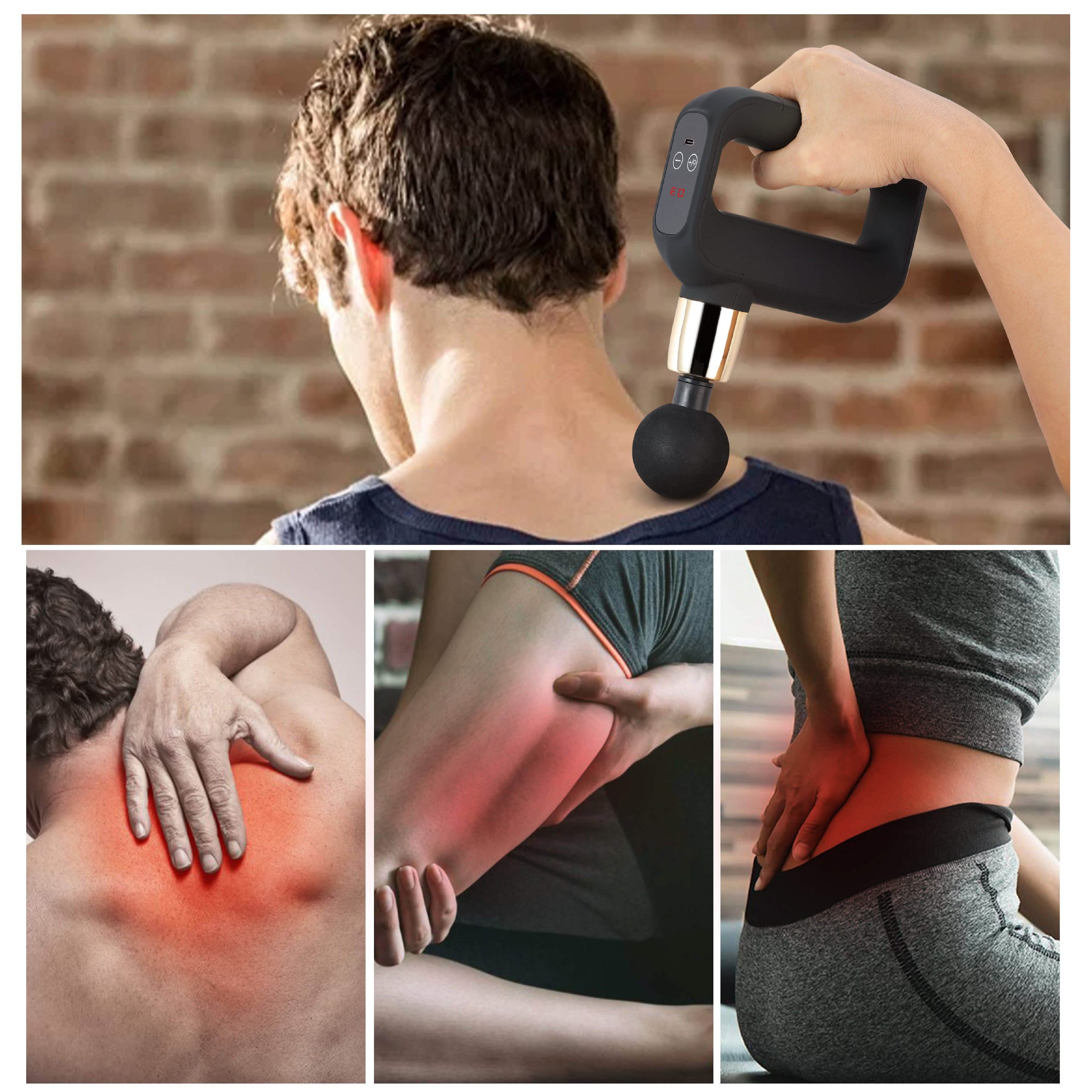 LAX Deluxe Handheld Deep Tissue Percussion Muscle Massager for Fitness