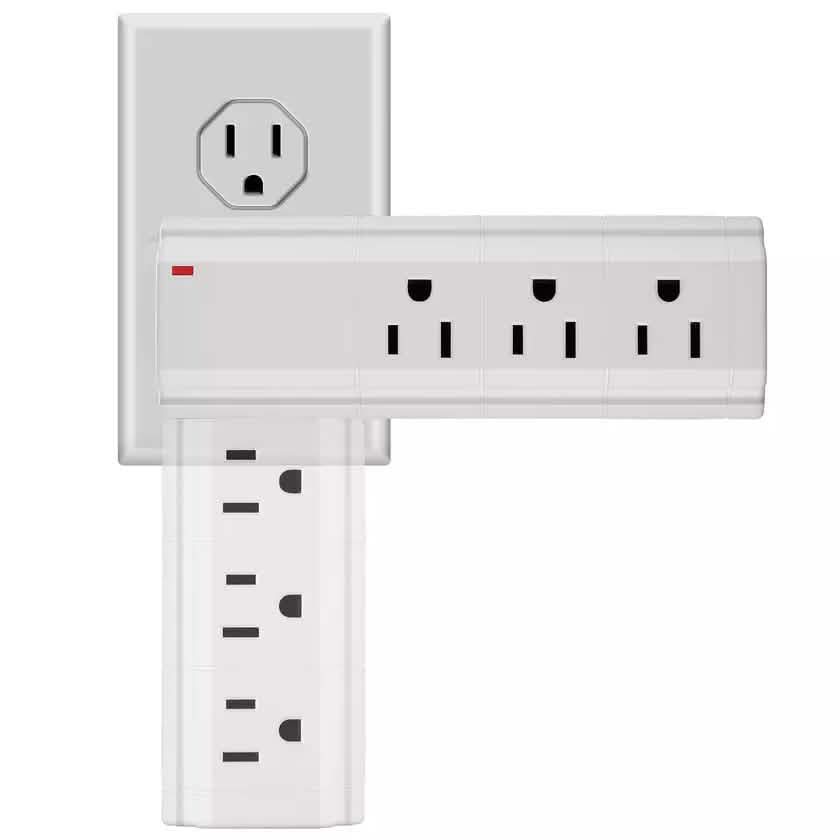 LAX Multi-Charging Tower Surge Protector 9 Outlet and 2 USB Ports