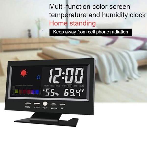 LCD Color Screen Digital Backlight Snooze Alarm Clock
