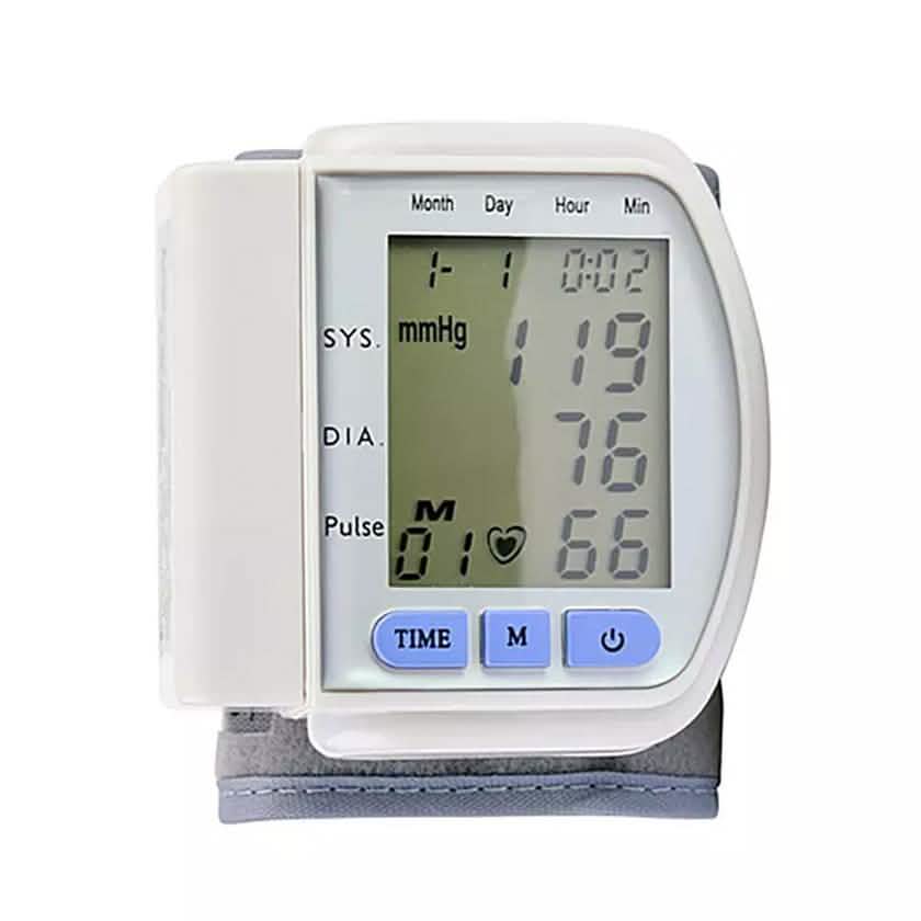 LCD Digital Automatic Wrist Cuff Blood Pressure Monitor