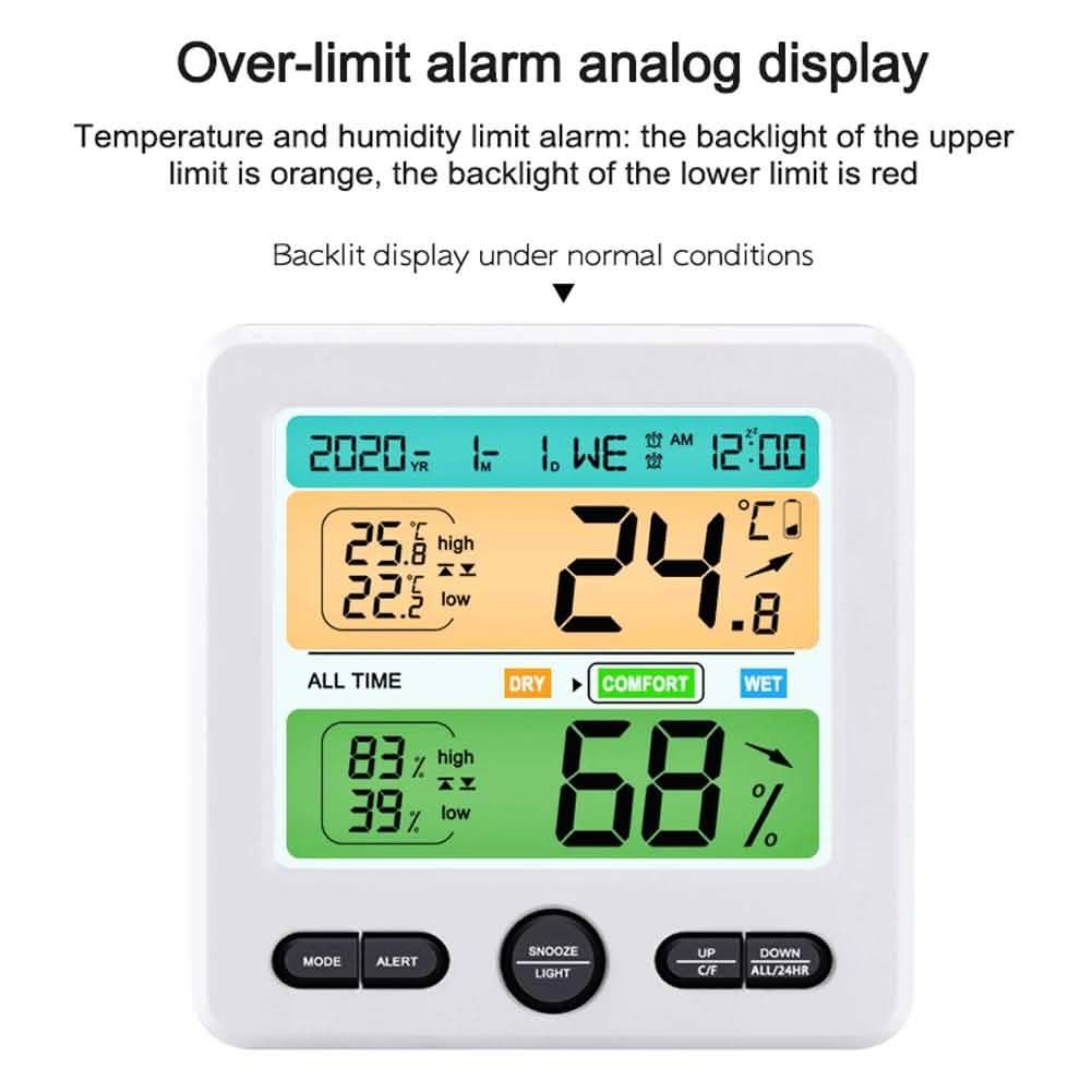 LCD Display Wall-Mounted Desktop Indoor High-Precision Temperature and Humidity Meter