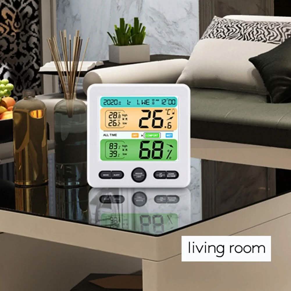 LCD Display Wall-Mounted Desktop Indoor High-Precision Temperature and Humidity Meter