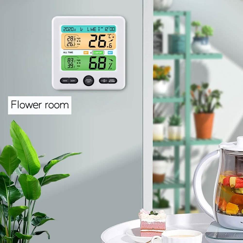 LCD Display Wall-Mounted Desktop Indoor High-Precision Temperature and Humidity Meter