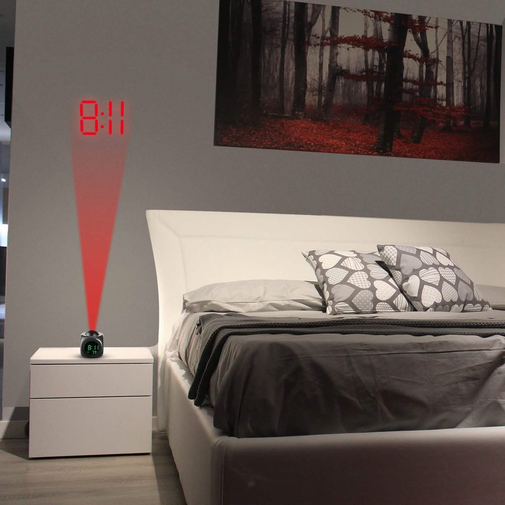 LCD Projection Alarm Clock with Voice Broadcast Function