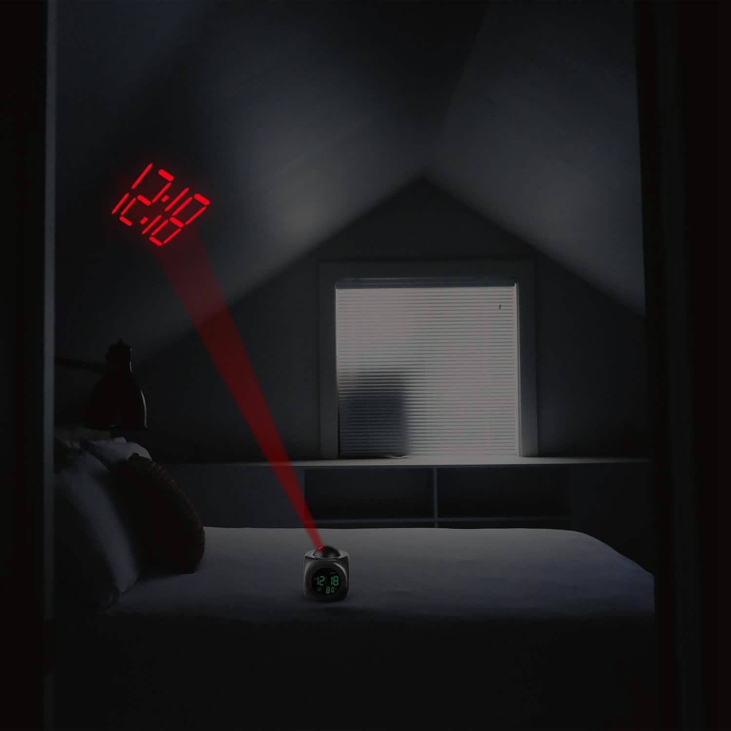 LCD Projection Alarm Clock with Voice Broadcast Function
