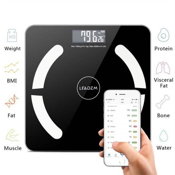 Digital Bathroom Wireless Fat Smart BMI Body Composition Analyzer Health Monitor Sync Data