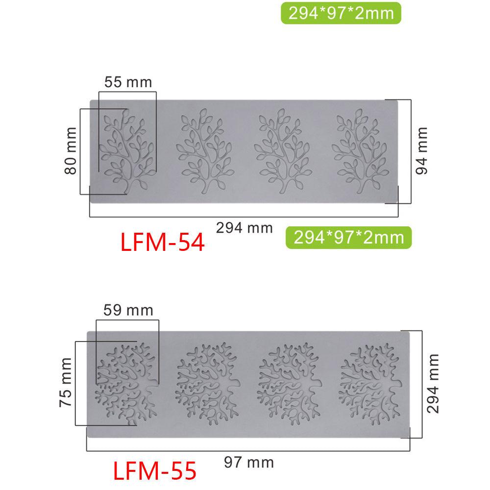 Leaf Cake Mold Coral Leaves Decorative Lace Mat Sugar Craft Silicone Pad Fondant Moulds Decorating Tools Baking Accessories Leaf Mold Fondant Leaf 3D Cake Decorations Styling Chocolate Sugar Cookie Cutter Set Silicone Mold