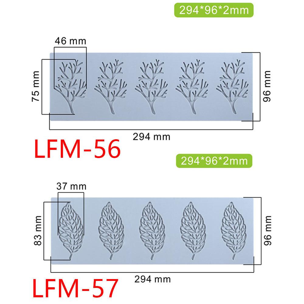 Leaf Cake Mold Coral Leaves Decorative Lace Mat Sugar Craft Silicone Pad Fondant Moulds Decorating Tools Baking Accessories Leaf Mold Fondant Leaf 3D Cake Decorations Styling Chocolate Sugar Cookie Cutter Set Silicone Mold