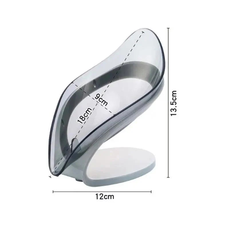 Leaf Shape Soap Box Creative Drain Soap Holder Bathroom Soap Holder Free Perforated Soap Dish For Bathroom Suction Cup Soap Dish Soap Dish with Draining Tray Soap Holder Saver for Shower Bathroom Keep Soap Bars Dry Clean