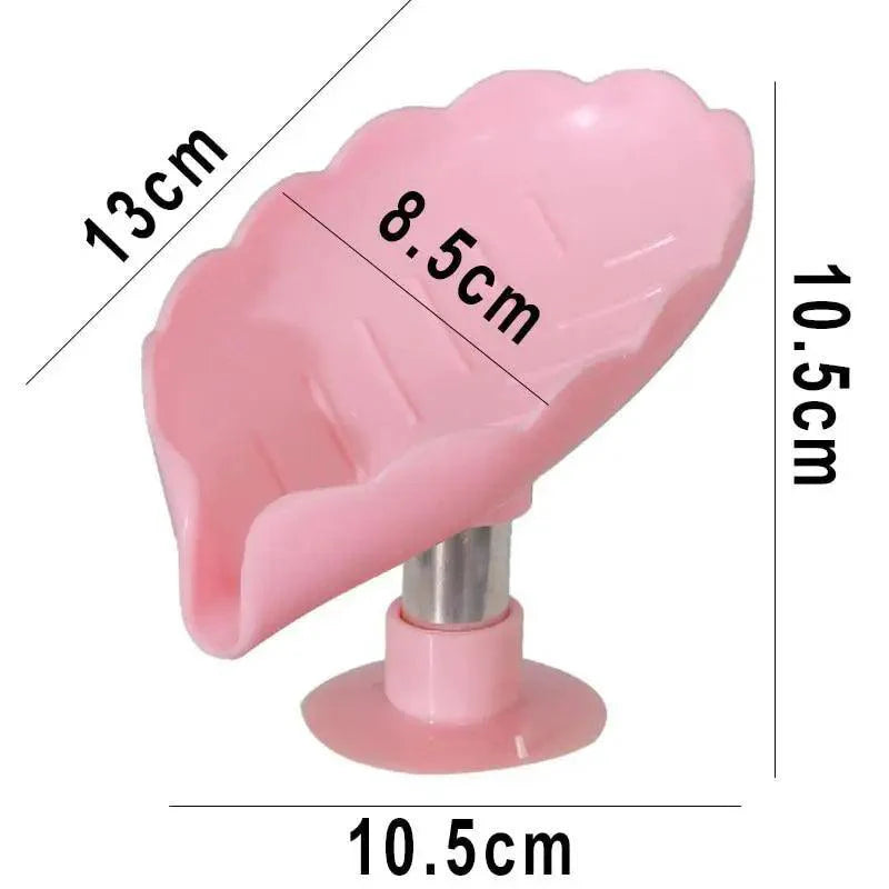 Leaf Shape Soap Box Drain Soap Holder Box Kichen Bathroom Accessories Toilet Laundry Soap Box Bathroom Supplies Tray Gadgets Soap Holder Leaf-Shape Self Draining Soap Dish Holder Not Punched Easy Clean Bar Soap Holder With Suction Cup Soap Dish