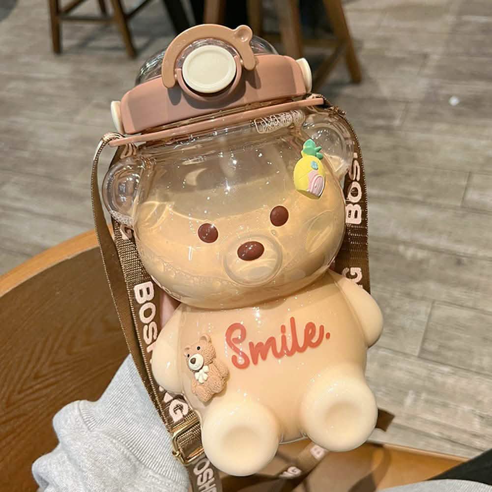 Leak-Proof Bear Water Bottle for Girls