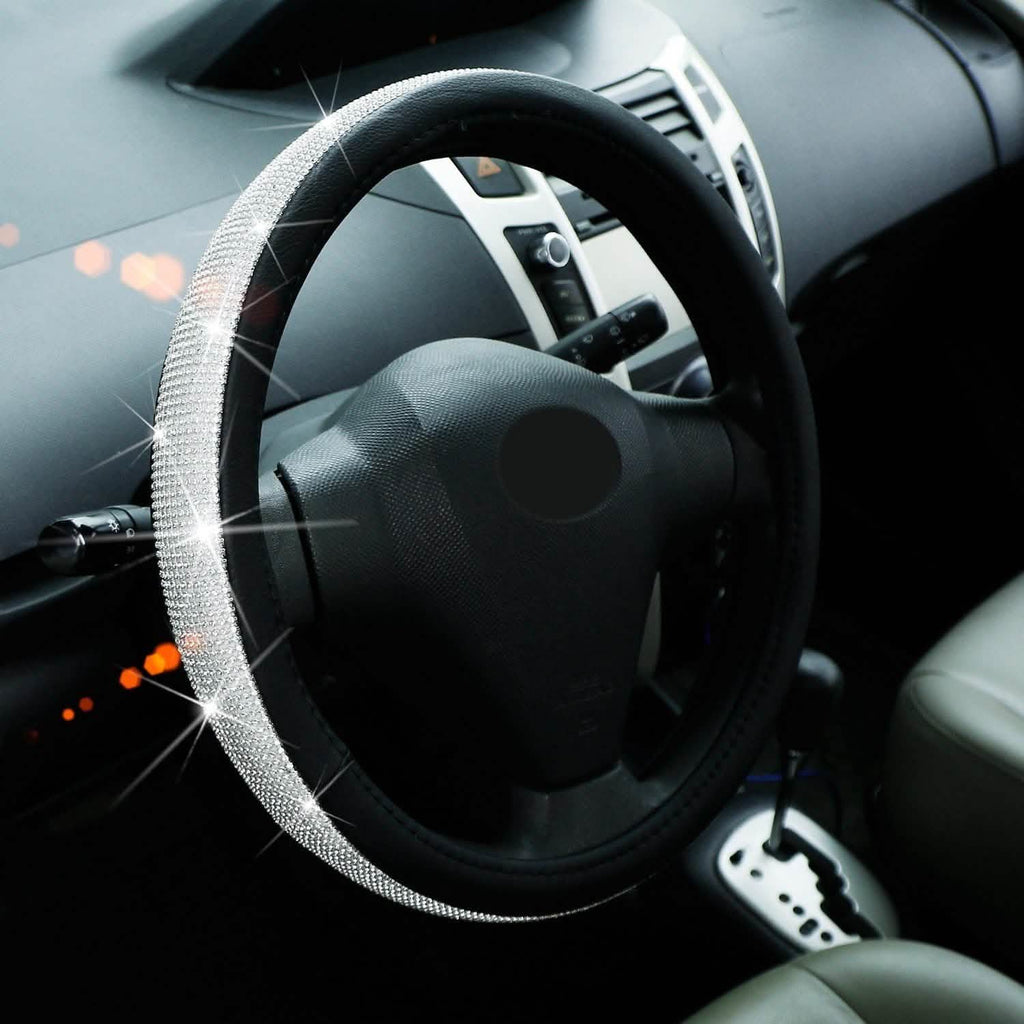 Leather Diamond Rhinestone Car SUV Steer Protector