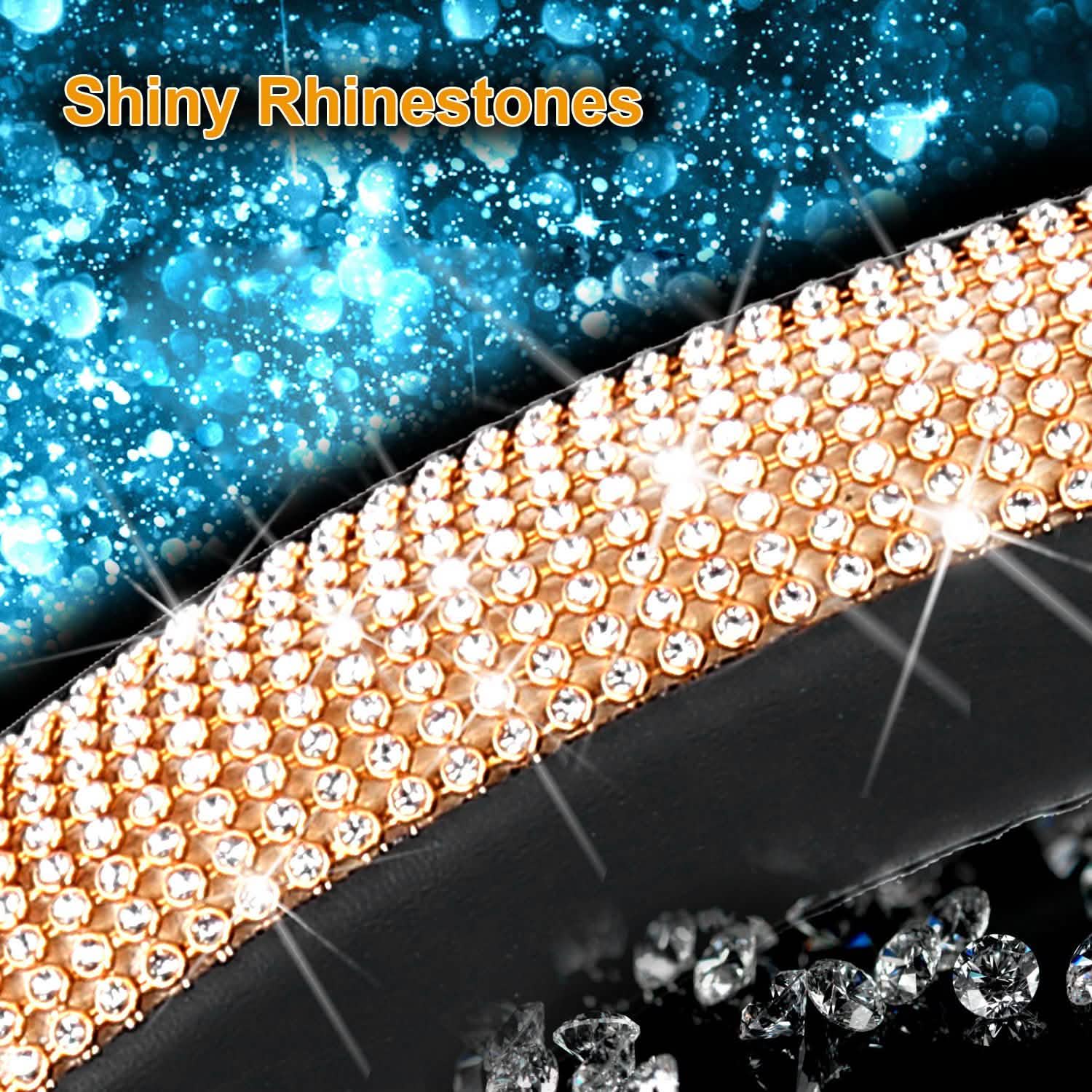 Leather Diamond Rhinestone Car SUV Steer Protector