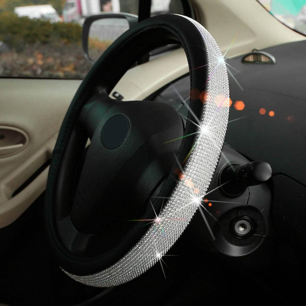 Leather Diamond Rhinestone Car SUV Steer Protector