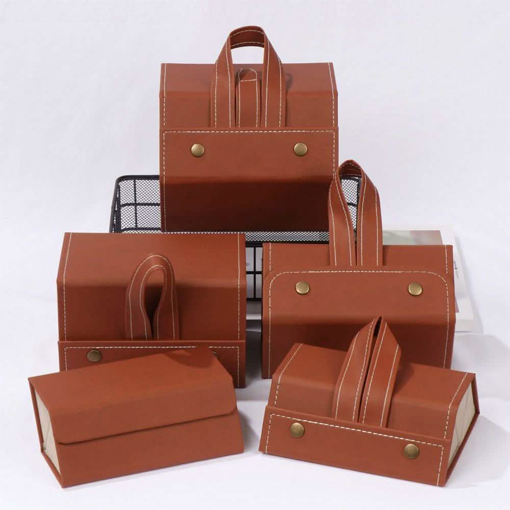 Leather Multiple Glasses Storage Case