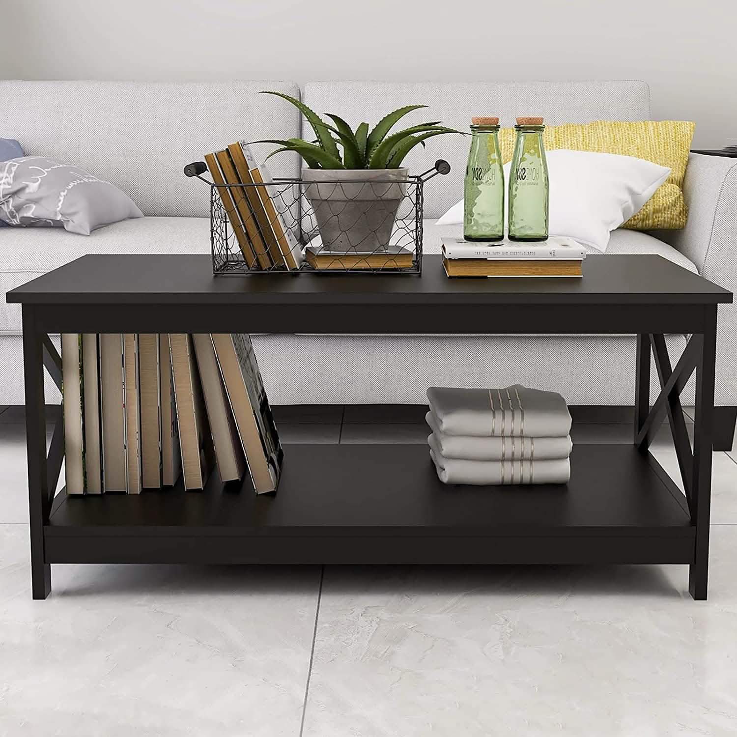 Lecut 39.56” L Concise Style Coffee Table Oxford Console Table