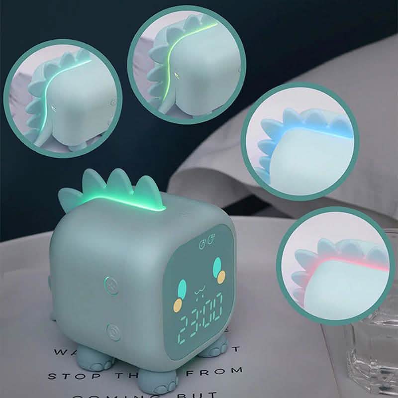 Led Cartoon Alarm Clock Voice Control Digital