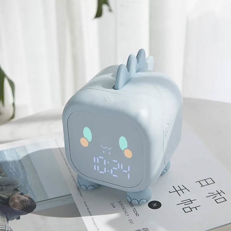 Led Cartoon Alarm Clock Voice Control Digital