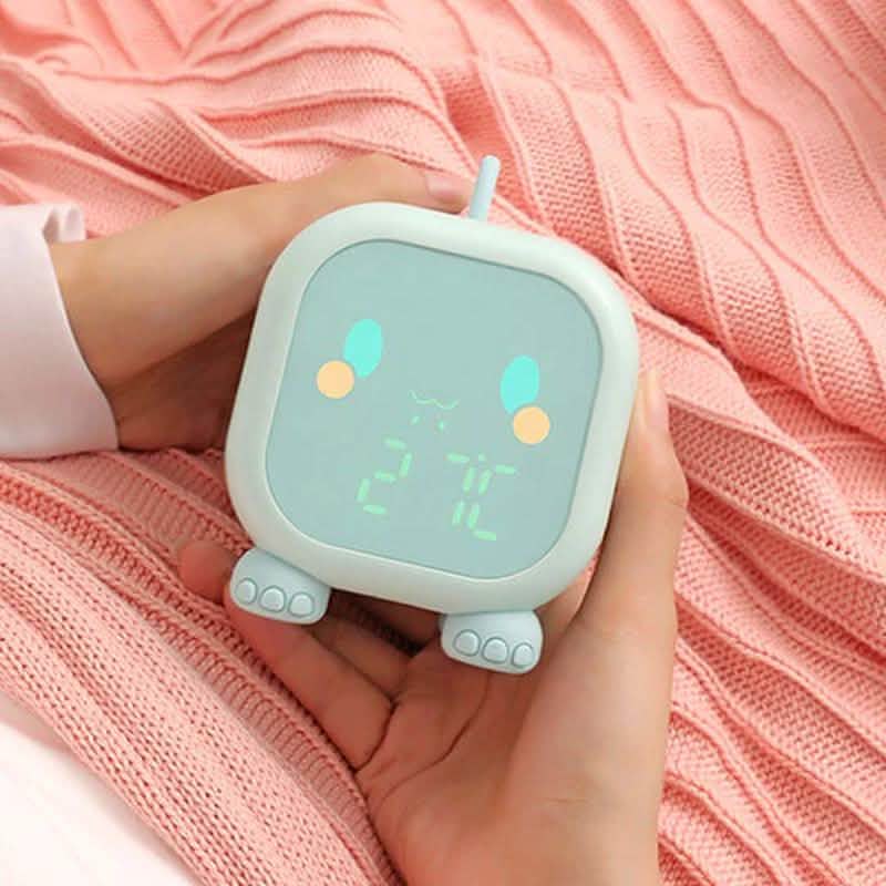 Led Cartoon Alarm Clock Voice Control Digital