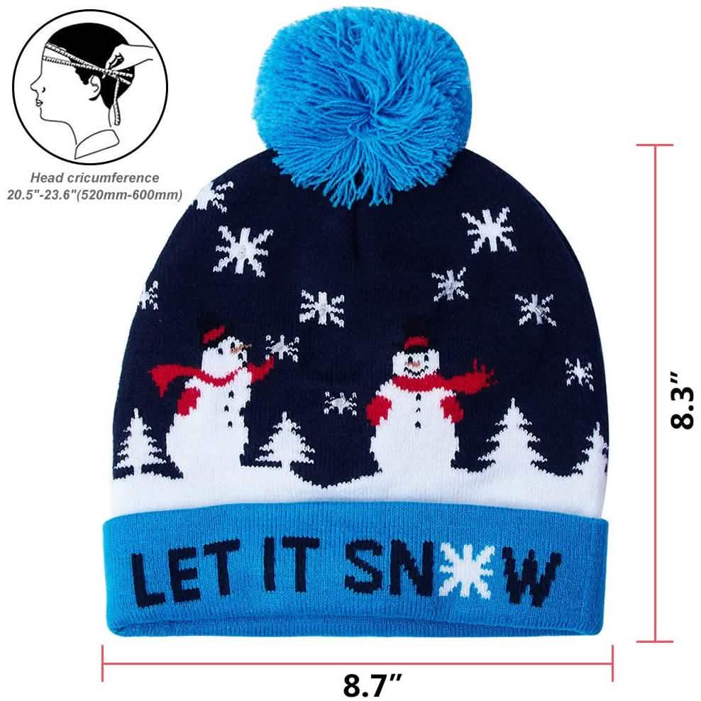 LED Christmas Knitted Hat