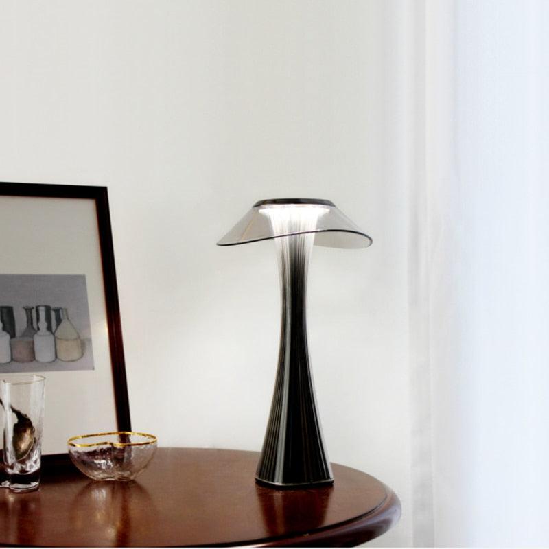 LED Desk Lamp Dimmable Protection Eyes USB Charging Smart Touch Switch Bedside Lamps Transparent Crystal Creative Table Light Decorative Table Lamp Cute Study Lamps for Bedroom Décor