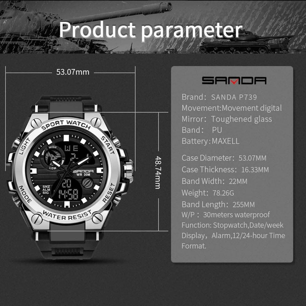LED Digital Military Watch Classic Casual Sport Watch