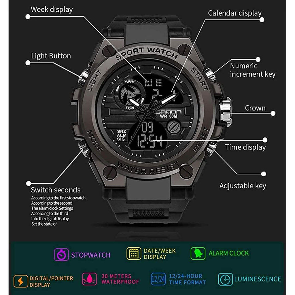 LED Digital Military Watch Classic Casual Sport Watch
