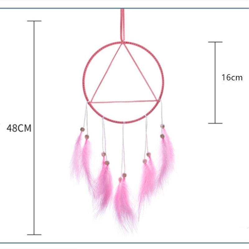 LED Dream Catcher Lamp Flying Wind Chimes Lighting Dream-catcher Handmade Ornaments Traditional Gifts Feather Pendant Romantic Creative Wall Hanging Home Wall Decoration Ornament Craft Native American Style