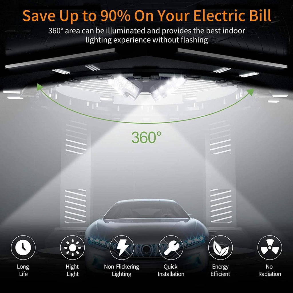 LED Garage Ceiling 360¬∞ Lighting with 576 LEDs