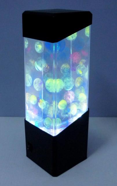 LED Jellyfish Night Light Tank Aquarium Style LED Lamp Sensory Autism Lava Lamp LED Desk Lamp Home Décor USB Power Cute Study Lamps for Bedroom Décor