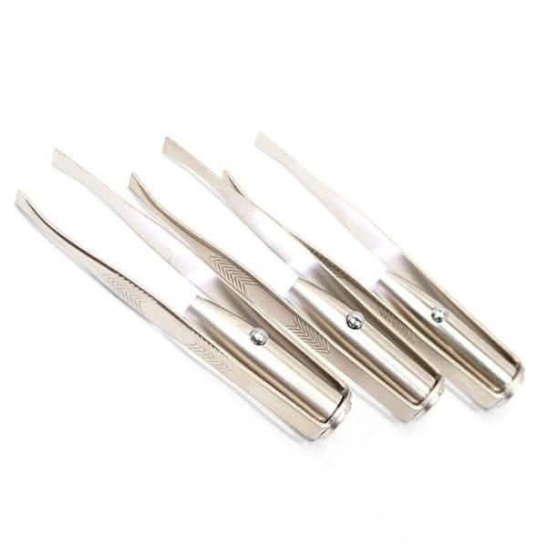 Led Light Eyelash Eyebrow Hair Removal Tweezers