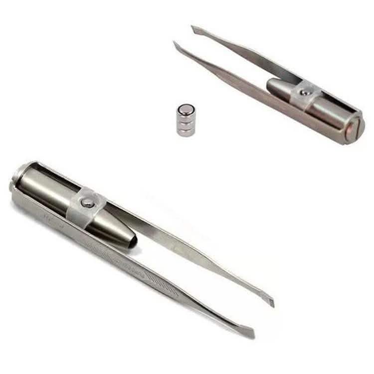 Led Light Eyelash Eyebrow Hair Removal Tweezers