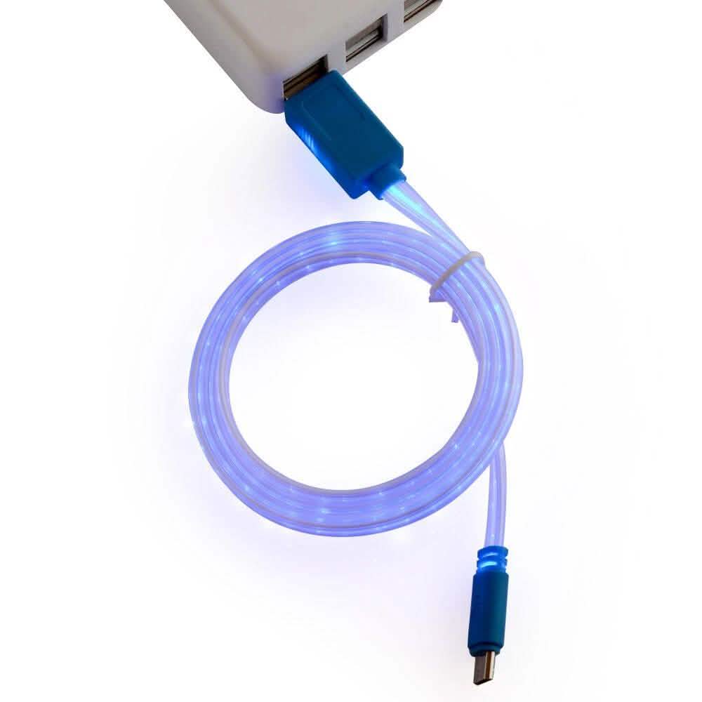 LED Light Micro USB Charger Data Sync Cable