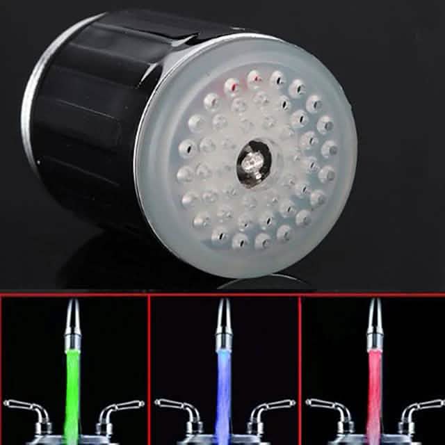 LED Light Water Faucet Tap Heads Glow LED Shower Stream