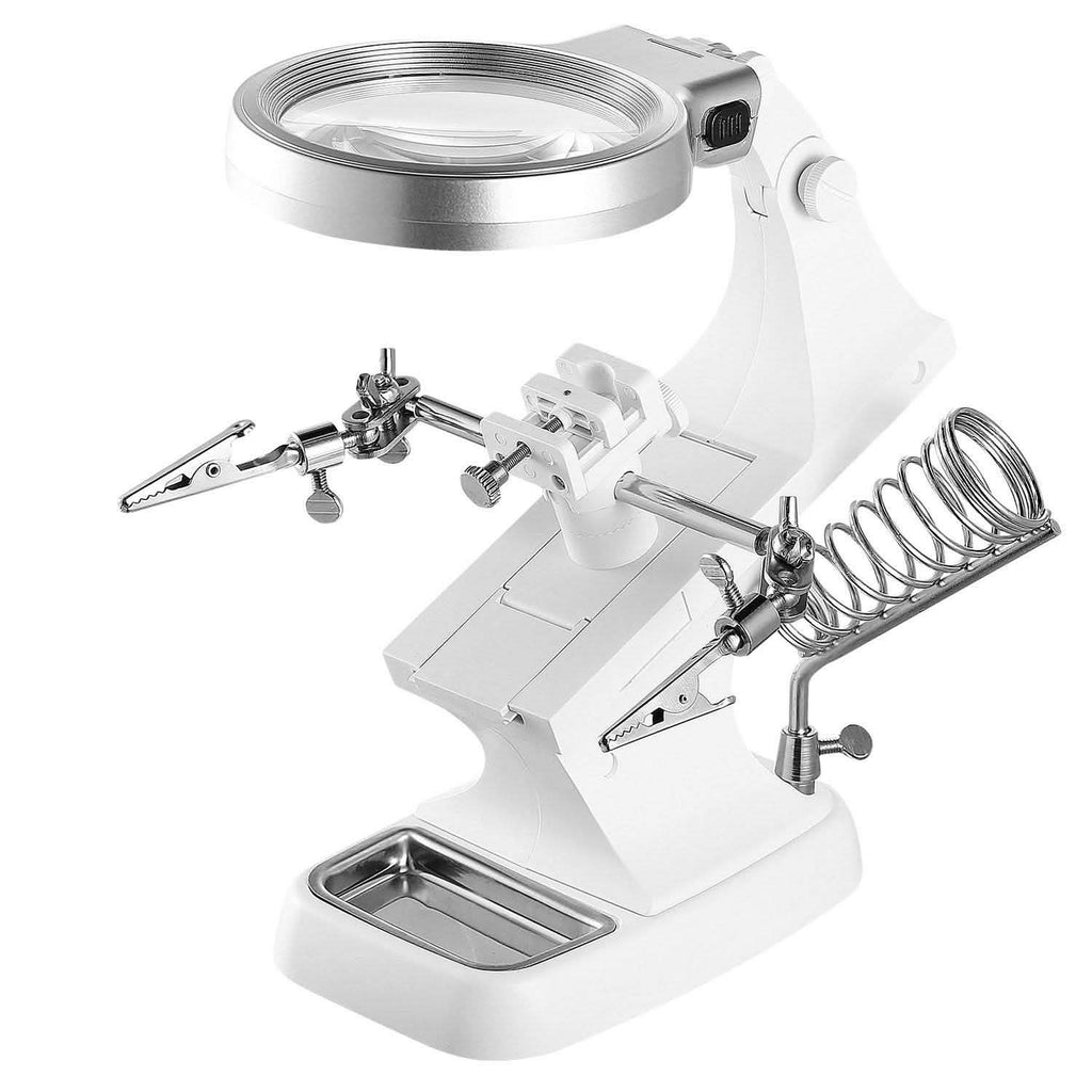 LED Lights Helping Hands Magnifying Glass