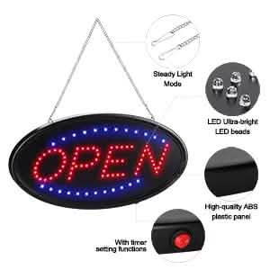 LED Open Sign Advertisement Board Electric Display with Remote Control and Timing Function