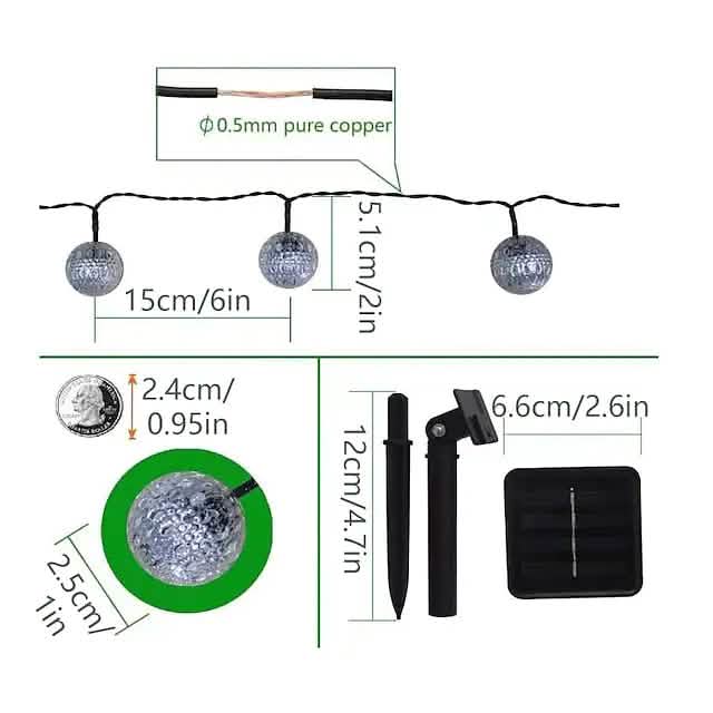 LED Outdoor Solar String Lights