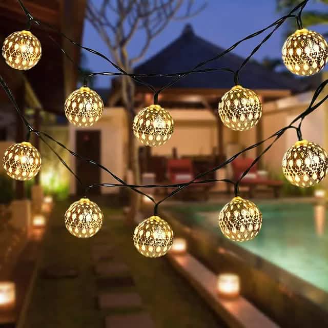 LED Outdoor Solar String Lights